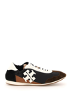 Tory Burch Logo-patch Soft Low-top Trainers In Multicolor
