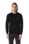Uominitaliani Emboidered  Crew Neck Sweater In Black