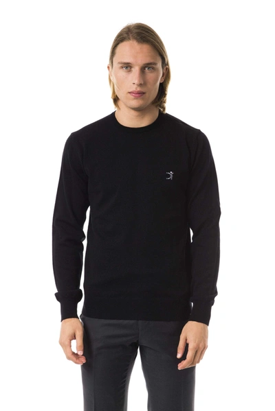 Uominitaliani Emboidered  Crew Neck Jumper In Black