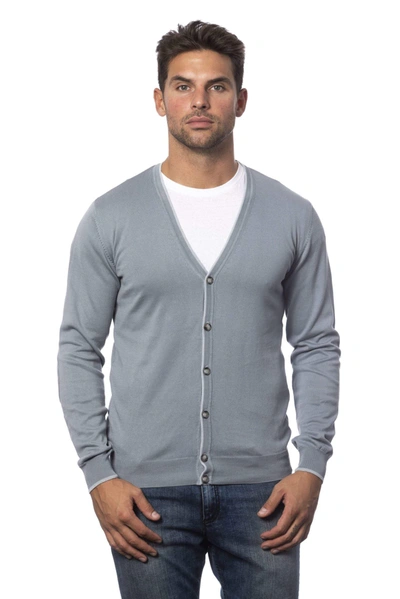 Verri Long Sleeve  Cardigan In Gray