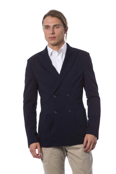 Verri Single Brested Blazer In Blue