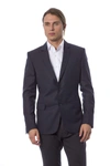 Verri Elegant Blue Wool Single-breasted Blazer In Blue