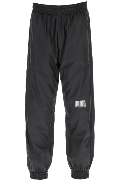 Vtmnts Barcode Trackpants In Black