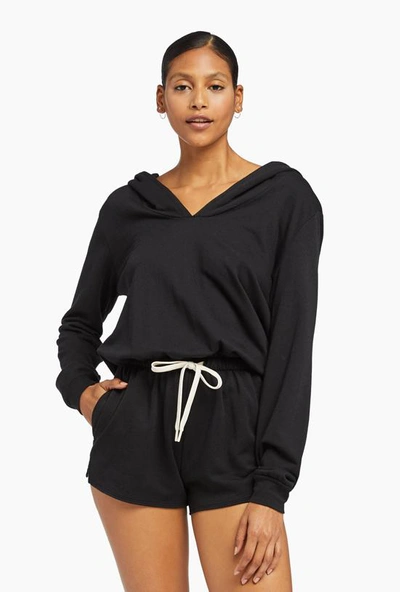 Vitamin A Emery Organic Romper In Black Ecosoft