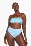 Vitamin A Mila Bandeau Top In Cyan Tie Dye Ecotex