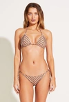 Vitamin A Natalie Miter Halter Top In Sparkle Stripe