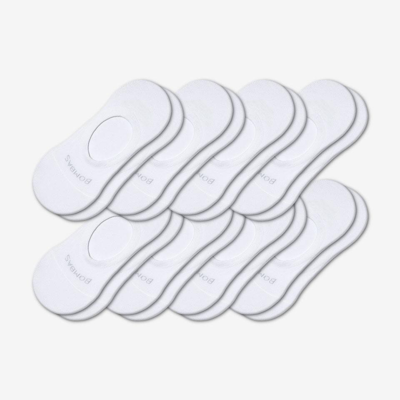 Bombas Lightweight No Show Socks 8-pack In White
