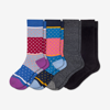 Bombas Lightweight Calf Sock 4-pack In Dot Mix