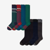 Bombas Dress Knee High Sock 8-pack In Wine Navy Mix