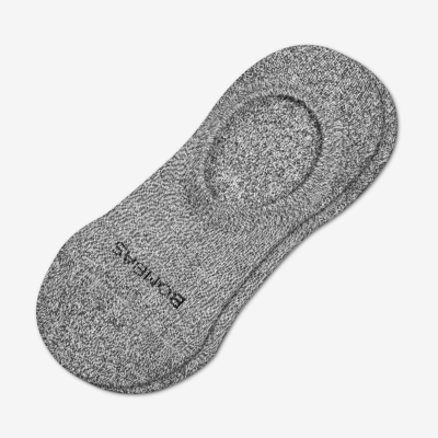 Bombas Cushioned No Show Socks In Marled Charcoal