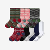Bombas Calf Sock 12-pack In Holiday Solids Multi