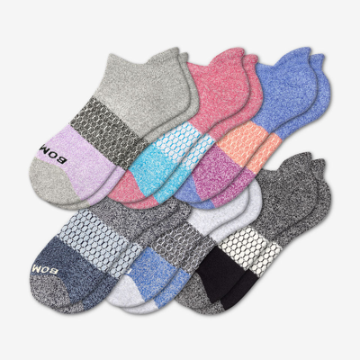 Bombas Tri-block Marl Ankle Sock 6-pack In Mixed