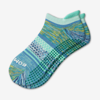 Bombas Gripper Ankle Socks In Seafoam Wave