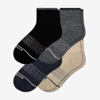 Bombas Merino Wool Quarter Sock 4-pack In Marls Mix