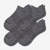 Bombas Marl Ankle Sock 4-pack In Charcoal