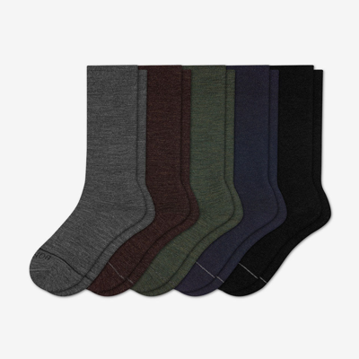 Bombas Merino Wool Dress Knee High Sock 5-pack In Mixed