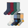 Bombas Merino Wool Calf Sock 8-pack In Mixed Dark Charcoal