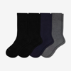 Bombas Dress Calf Sock 4-pack In Black Navy Charcoal