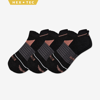 Bombas Merino Wool Running Ankle Sock 3-pack In Black