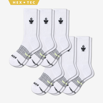 Bombas All-purpose Performance Calf Sock 6-pack In White