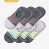 Bombas Performance Cushioned No Show Sock 6-pack In Black White