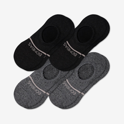 Bombas Lightweight Merino Wool No Show Sock 4-pack In Black