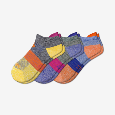 Bombas Cycling Ankle Sock 3-pack In Ink White Mix