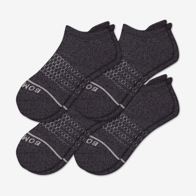 Bombas Merino Wool Ankle Sock 4-pack In Black