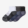 Bombas Golf Quarter Sock 3-pack In White Grey Black Mix