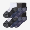 Bombas Golf Quarter Sock 6-pack In White Grey Black Mix