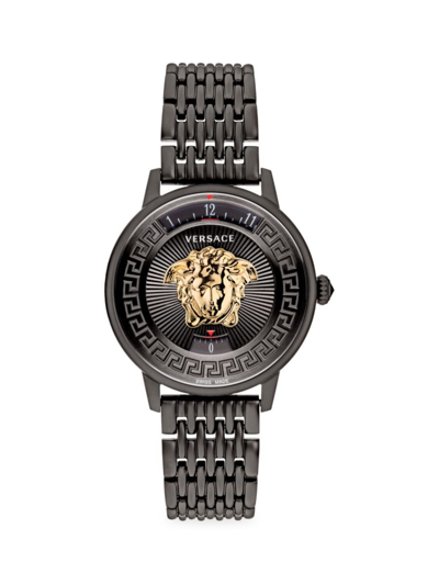 Versace Women's 38mm Stainless Steel Bracelet Watch In Black