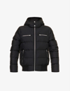 Moose Knuckles Navy Blue Polyester Cloud Bomber Down Jacket In Blk