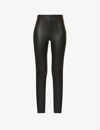 Good American Good Waist Leather Pull On Leggings In Black001