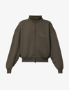 Essentials Gray Full Zip Jacket In Off Black