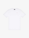Diesel T-just-microdiv Logo-embroidered Cotton T-shirt In White
