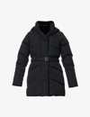 Canada Goose Marlow Padded Belted Shell-down Coat In Black - Noir