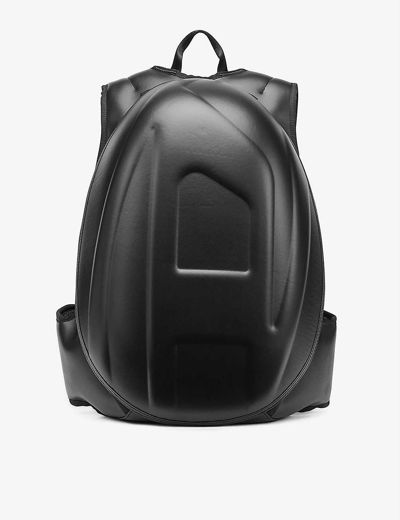 Diesel 1dr-pod Leather-blend Backpack In Black