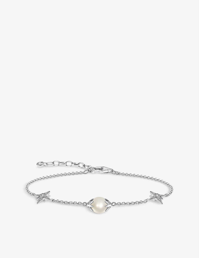 Thomas Sabo Magic Stars Sterling Silver And Pearl Bracelet In White