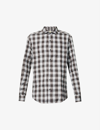 Corneliani Regular-fit Spread-collar Cotton-jersey Shirt In Pale Grey