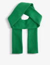 Colorful Standard Ribbed-edge Recycled Merino-wool Scarf In Kelly Green