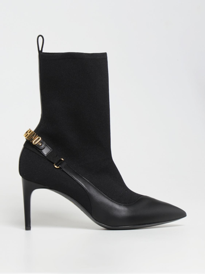 Moschino Heeled Ankle Boots  Couture Women In Black