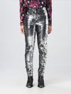 Isabel Marant Black And Silver Madilio Sequinned Leggings In Silver