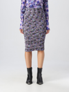 Isabel Marant Juno Floral Print Skirt In Violet