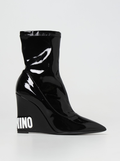 Moschino Wedge Shoes  Couture Women In Black