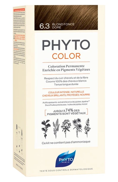 Phyto Color Permanent Hair Color In 6.3 Dark Golden Blond
