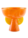 Jonathan Adler Mustique Pedestal Bowl In Orange