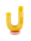 Jonathan Adler Mustique Double Tube Vase In Yellow/red