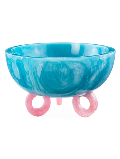 Jonathan Adler Mustique Disc Bowl In Turquoise/pink