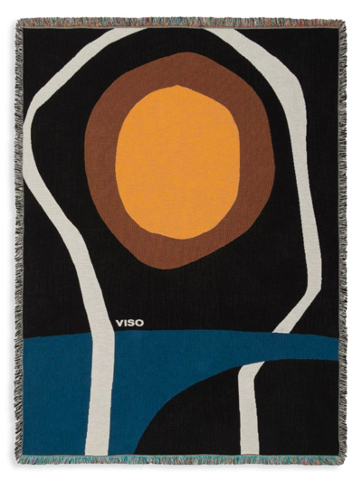 Viso Project Tapestry Blanket In Yellow Black Navy