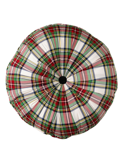 Juliska Stewart Tartan Round Throw Pillow In Green